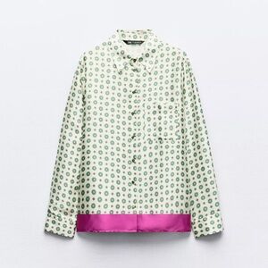 Zara Satin Shirt, Size L